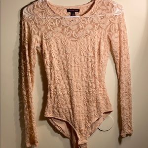 pink lace bodysuit